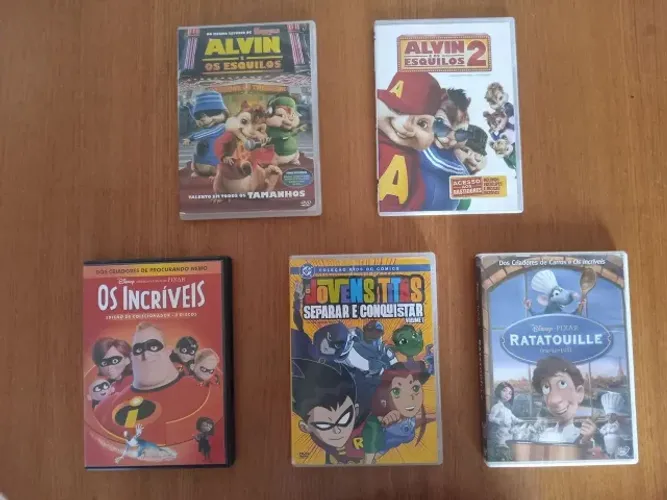 Dvd infantil 5 títulos (6 DVDs um duplo)