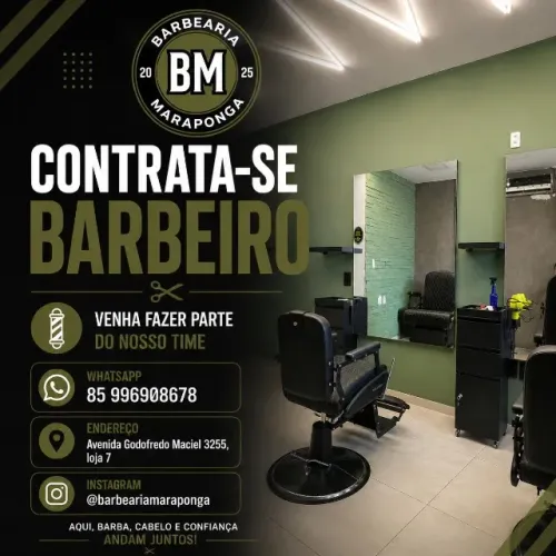 Vaga para barbeiro profissional 