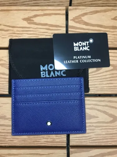 Carteira Masculina Azul Porta cartão Montblanc