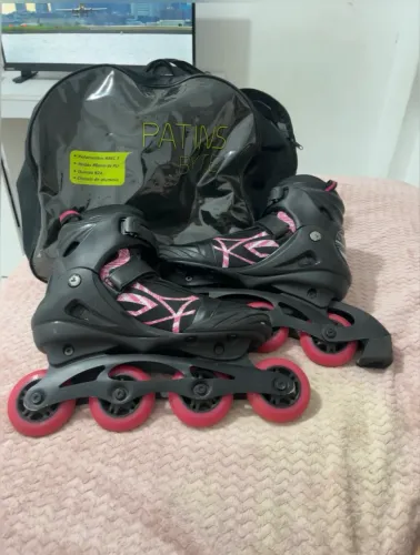 Patins Oxer Inline Tam. 40 (serv e 37-40) + bolsa e ferramentas ? ótimo estado 