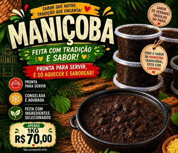 Maniçoba Paraense Tradicional - 1kg | Pronta para Servir - R$ 70,00