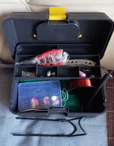 Kit pesca e vara de carbono