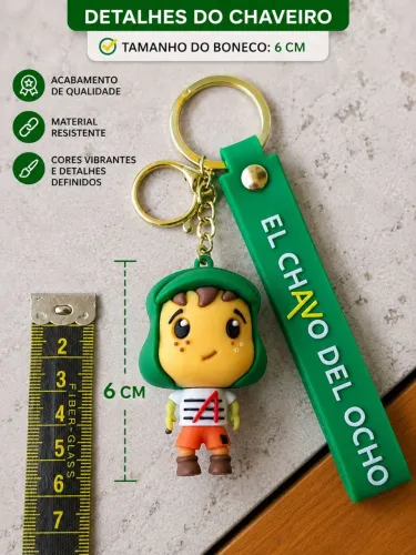Chaveiro Chaves 6 cm Emborrachado Turma do Chaves