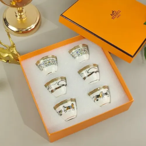 jogo hermès paris novo e sem uso. conjunto com 6 xícaras para café (espresso) em porcelana