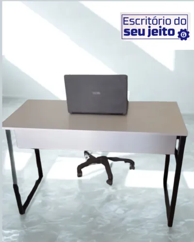 Escrivaninha REFORÇADA NOVA 1,1m Mesa Multiuso BRANCA para Computador Notebook Estudo