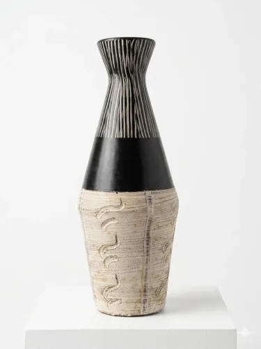 Vaso Decorativo de Cerâmica Balão - Arte Moderna e Rústica