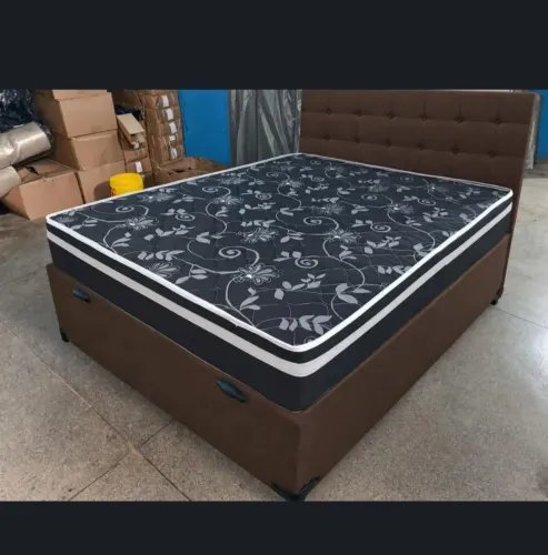 CAMA + COLCHÃO E CABECEIRA COMPLETO EM OUTRAS CORES FRETE GRÁTIS PAGA NA ENTREGA
