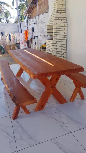 Mesa Rústica Maciça Bruta