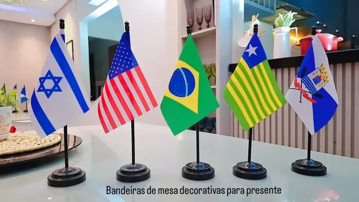 Bandeiras de mesa decorativas para presente