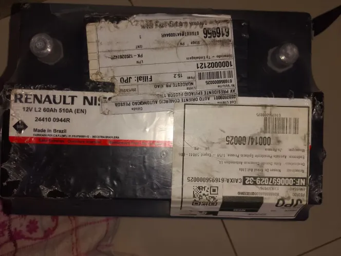 Bateria Original Renault Nissan 60Ah 12V Genuína Nova