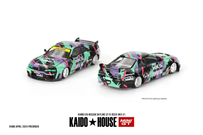 Carrinho Miniatura Nissan Skyline GT-R (R33) HKS V1 - Kaido?House - LACRADA