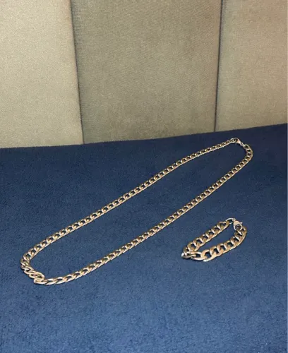 Kit corrente com pulseira 