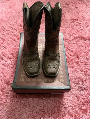 Bota Texana Country La Mexicana Boots Marrom Cano Alto número:33