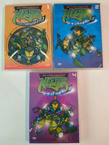Lote 3 DVDs As Tartarugas Ninja no Futuro (Fast Forward) - Vols 1, 2 e 4