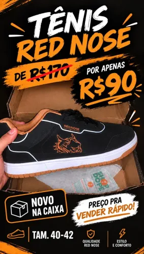TÊNIS REDNOSE NA PROMOÇÃO