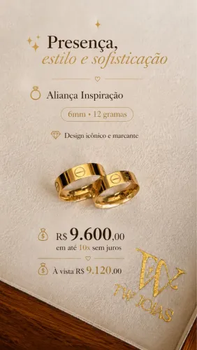Aliança ouro 18k