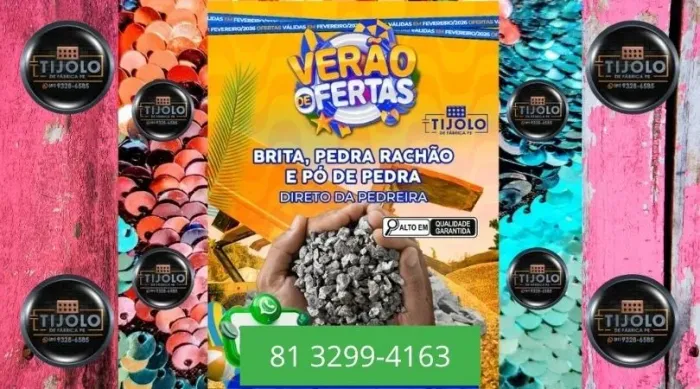 brita para lajes e fundações