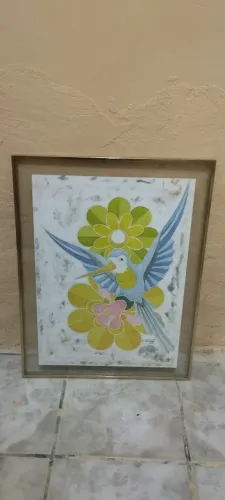 Quadros com moldura de alumínio e vidro 