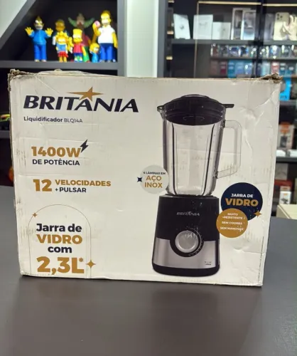 LIQUIDIFICADOR BRITANIA 1400W 2.3L COM JARRA DE VIDRO