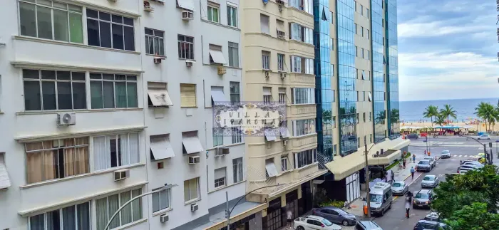 COPACABANA QUADRA DA PRAIA FERNANDO MENDES 110M² VISTA MAR 3 QUARTOS SALÃO DE FESTAS NA CO