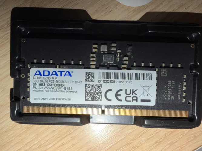 Memória RAM 8GB ADATA DDR5 SODIM para notebook