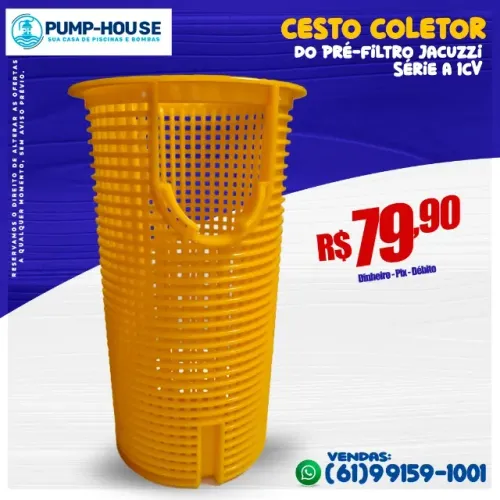 Cesto Coletor do Pré-Filtro Jacuzzi Série A 1CV