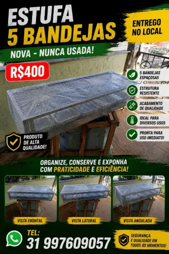 ** estufa 5 bandejas nova barato **