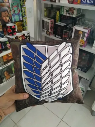 Almofada Shingeki No Kyojin Tropa de Exploração - NerdDog Store - Eren Mikasa Ackerman