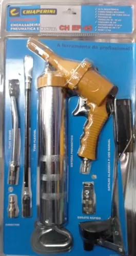 Engraxadeira Pneumática e Manual 450ml 30 a 90 PSI - Chiaperini-13708