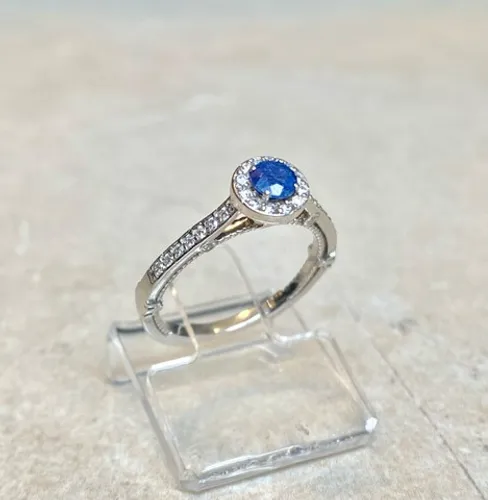 Anel Formatura Psicologia em Ouro Branco 18K 750