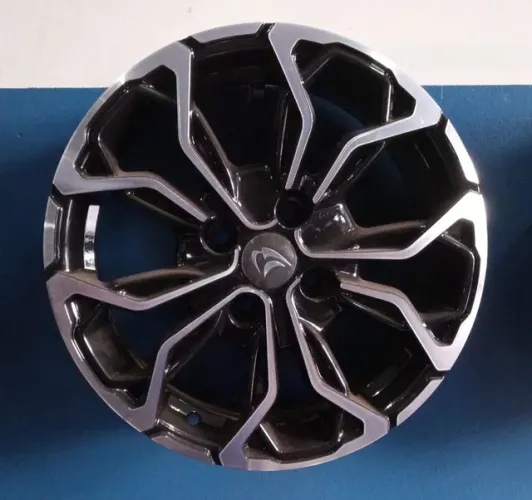 Roda aro 14 Ford Rs preta com diamantado 4x108 jogo