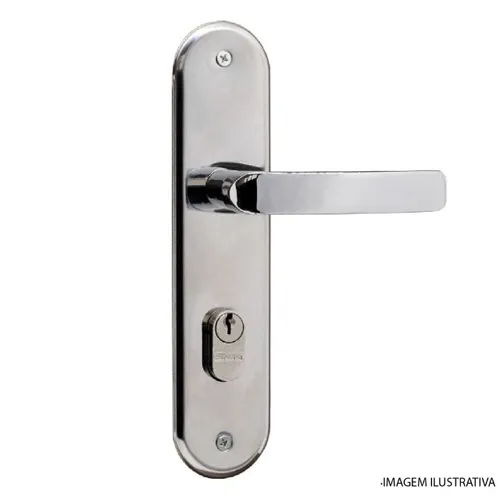 Fechadura Silvana Externo Alavanca Espelhada Cromada 1201/05SC