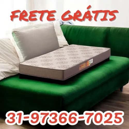 COLCHÃO SOLTEIRO D33 100% ESPUMA / DIRETO DA FÁBRICA