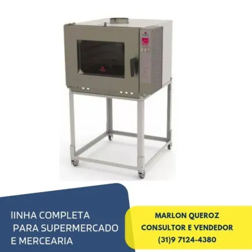 Forno Turbo a Gás 5 Esteiras Novo