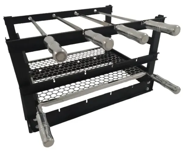 Suporte Para Churrasqueira De 60x55 Com 1 Grelha 4 Espetos