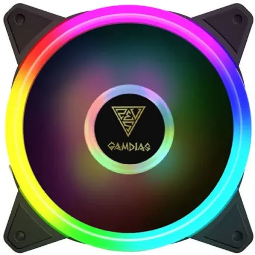 Cooler Fan 120mm Gamdias Aeolus M2-1201 Led Rgb *Molex *3P 5V Controlar - WZetta