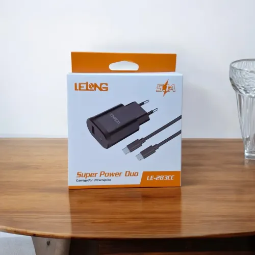 Carregador Rápido 5.1A Super Power Duo Lelong LE-283CC