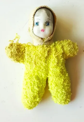 Brinquedo Vintage - Bonequinha Antiga (Corpo de Tecido com Enchimento) - Estilo Fofolete