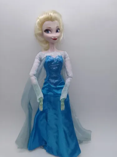 Boneca Elsa Frozen Cantora Original Disney Story Ano 2013 - 40 Cms