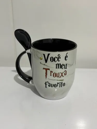 Caneca Harry Potter Trouxa Favorito C/ Colher
