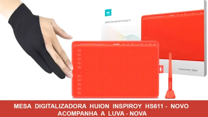 MESA DIGITALIZADORA HUION INSPIROY HS611 - NOVO