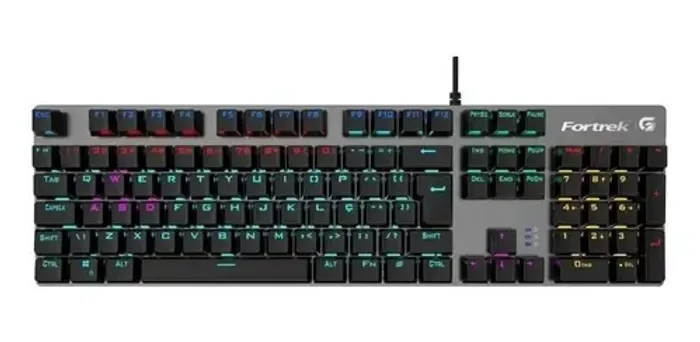 Teclado Mecânico Fortrek Black Hawk RGB Switch Blue - WZetta