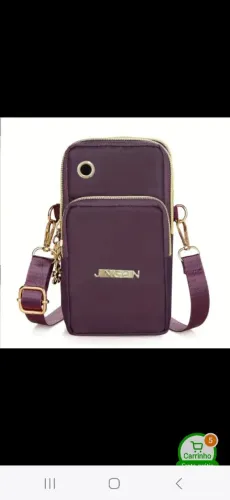 Bolsa Transversal Casual Jingpin de Nylon, cor Roxa