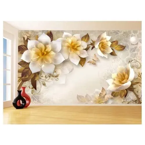 Papel de Parede Floral Luxuoso
