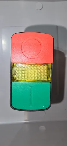 Botão Duplo Iluminado Plástico Vd/vm 220v 1na-+1nf I Metaltex P20ITL-Y-1C