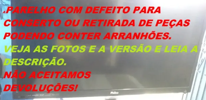 TV PHILCO PH39E53SG COM DEFEITO (LEIA A DESCRIÇÃO)
