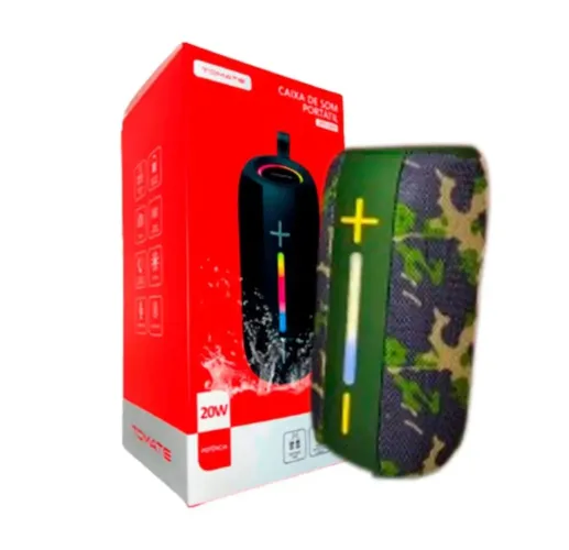 Caixa de Som RGB Bluetooth Portátil - Tomate MTS 6002