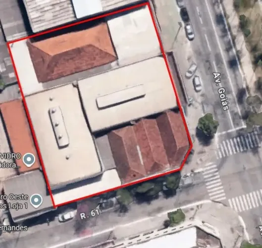 Área Comercial 1.776m² Av. Goiás Esq. com Rua 61 Setor Central Goiânia