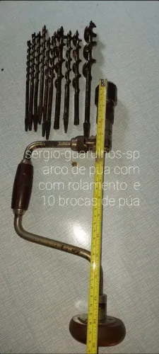 arco de púa,com catraca,e rolamento e 10 brocas