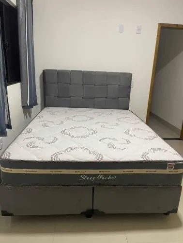 Cama box colchão queen